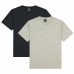 Maglia a Maniche Corte Uomo Champion Crew-Neck Nero 2 Pezzi Grigio chiaro