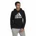 Férfi kapucnis pulóver Adidas Essentials Fleece Big Logo Fekete
