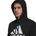 Hanorac cu Glugă Bărbați Adidas Essentials Fleece Big Logo Negru