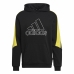 Felpa con Cappuccio Uomo Adidas Embroidered Badge Nero