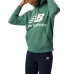Vīriešu Sporta Krekls ar Kapuci New Balance Essentials Stacked Logo Tumši zaļš
