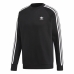 Herensweater zonder Capuchon Adidas 3 stripes Zwart