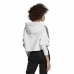 Moteriškas džemperis su gobtuvu Adidas Cropped Balta