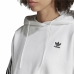 Hettegenser til Kvinne Adidas Cropped Hvit