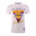 Tricou cu Mânecă Scurtă Bărbați Mitchell & Ness Los Angeles Lakers Alb