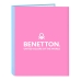 Krúžkové zakladače Benetton Spring Ružová Nebeská modrá A4 26.5 x 33 x 4 cm