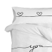 Funda de almohada HappyFriday Blanc My Love Multicolor 45 x 155 cm