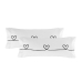 Funda de almohada HappyFriday Blanc My Love Multicolor 45 x 110 cm (2 Unidades)