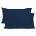Pillowcase HappyFriday BASIC Navy Blue 50 x 75 cm (2 Units)