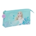 Portatodo Triple Frozen Hello spring Azul claro 22 x 12 x 3 cm