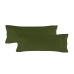 Θήκη μαξιλαριού HappyFriday BASIC Πράσινο 45 x 110 cm (x2)