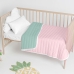 Bedspread (quilt) HappyFriday Basic Kids Dash Mint 100 x 130 cm