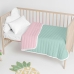 Bedspread (quilt) HappyFriday Basic Kids Dash Mint 100 x 130 cm