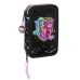 Dubbele etui Monster High Zwart 12.5 x 19.5 x 4 cm 28 Onderdelen