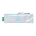 Estuche Escolar Benetton Silver Plateado 20 x 6 x 1 cm