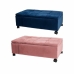 Panca DKD Home Decor   Rosa Poliestere Velluto Blu Marino Pioppo (70 x 39,5 x 24,5 cm) (2 Unità)