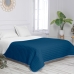 Omkeerbare sprei HappyFriday Basic Dash Wit Marineblauw 180 x 260 cm