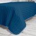 Omkeerbare sprei HappyFriday Basic Dash Wit Marineblauw 180 x 260 cm