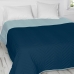Cuvertură de pat reversibilă HappyFriday Basic Arista Bleumarin Mentă 270 x 260 cm