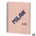 Caderno Milan 430 Cor de Rosa A4 80 Folhas (3 Unidades)