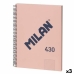 Notatbok Milan 430 Rosa A4 80 Ark (3 enheter)