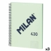 Anteckningsbok Milan 430 Grön A4 80 Blad (3 antal)