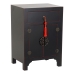 Table de Nuit DKD Home Decor Sapin Rouge Noir Bois MDF 45 x 34 x 66 cm