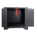 Mesa de Cabeceira DKD Home Decor Abeto Vermelho Preto Madeira MDF 45 x 34 x 66 cm