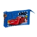 Dreifaches Mehrzweck-Etui Cars Race ready Blau 22 x 12 x 3 cm