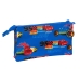 Pennenetui met 3 vakken Cars Race ready Blauw 22 x 12 x 3 cm