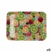 Ontbijtdienblad Quid Habitat Multicolour Plastic 32 x 23 x 1,7 cm Met handvatten Vruchten (12 Stuks)