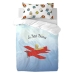 Funda de almohada HappyFriday Le Petit Prince Son avion Multicolor 80 x 80 cm