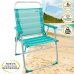 Scaun de plajă Aktive Turquoise 48 x 88 x 50 cm Aluminiu Pliabil (4 Unități)