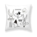 Pagalvėlės užvalkalas Looney Tunes Looney B&w B Balta 45 x 45 cm