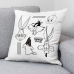 Чехол для подушки Looney Tunes Looney B&w B Белый Разноцветный 45 x 45 cm