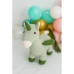 Fluffy toy Crochetts AMIGURUMIS MINI Green Unicorn 51 x 42 x 26 cm