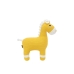 Fluffy toy Crochetts AMIGURUMIS MINI Yellow Horse 38 x 42 x 18 cm