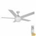 Ventilador de Teto com Luz EDM 33988 Adriatico Branco 60 W