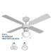 Ventilatore da Soffitto con Luce EDM 33800 Caribe Bianco 50 W