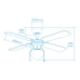 Ventilatore da Soffitto con Luce EDM 33800 Caribe Bianco 50 W