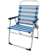 Stolica za za plažu Aktive Plava Bijela 48 x 88 x 50 cm Aluminij Sklopiv (4 kom.)