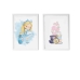 Set de 2 tablouri Crochetts Alice Multicolor Lemn MDF 33 x 43 x 2 cm Květiny (2 Piese)