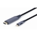 Adaptor HDMI la DVI GEMBIRD CC-USB3C-HDMI-01-6 Negru/Gri 1,8 m