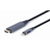 Адаптер за HDMI към DVI GEMBIRD CC-USB3C-HDMI-01-6 Черен/Сив 1,8 m