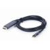 Adaptér HDMI na DVI GEMBIRD CC-USB3C-HDMI-01-6 Černá/šedá 1,8 m