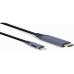 HDMI-zu-DVI-Adapter GEMBIRD CC-USB3C-HDMI-01-6 Schwarz/Grau 1,8 m