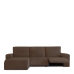 Hoes voor chaise longue met korte armleuning links Eysa JAZ Bruin 120 x 120 x 360 cm