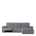 Κάλυμμα για καναπέ με σκαμπό δεξιό μικρό μπράτσο Eysa JAZ Γκρι 120 x 120 x 360 cm