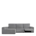 Hoes voor chaise longue met lange armleuning links Eysa JAZ Grijs 180 x 120 x 360 cm