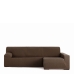 Κάλυμμα για καναπέ με σκαμπό δεξιό μεγάλο μπράτσο Eysa TROYA Καφέ 170 x 110 x 310 cm